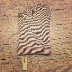 White and Black Striped Tee